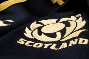 Scottish Rugby logo and collar detail