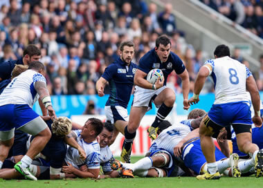 John Hardie on another fearless charge for Scotland - pic © Al Ross