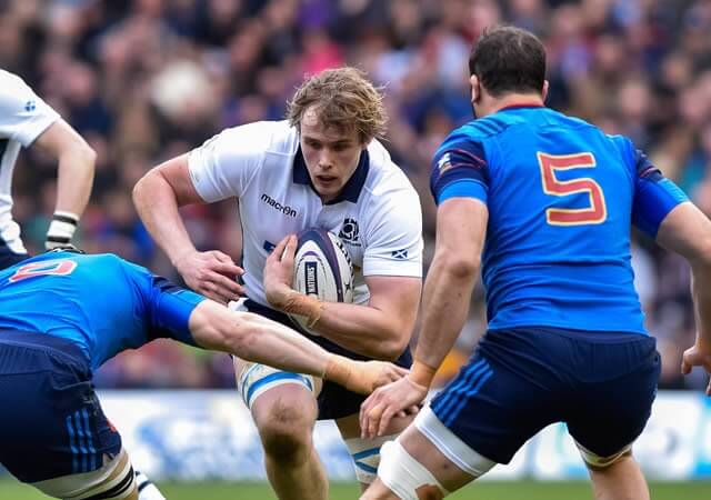 Jonny Gray faces France - pic © Al Ross/Novantae Photography