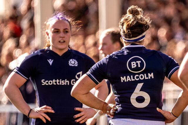 Skipper Rachel Malcolm and Number 8 Evie Gallagher - pic © Peter Watt