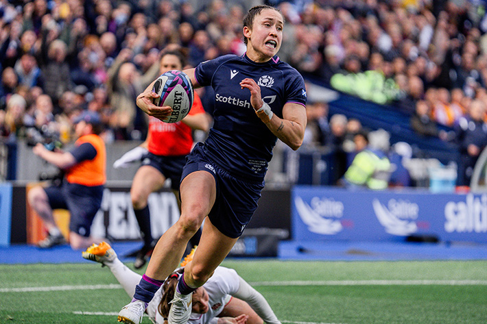 Rhona Lloyd scored the only try for Scotland - pic © Peter Watt/N50 Sports
